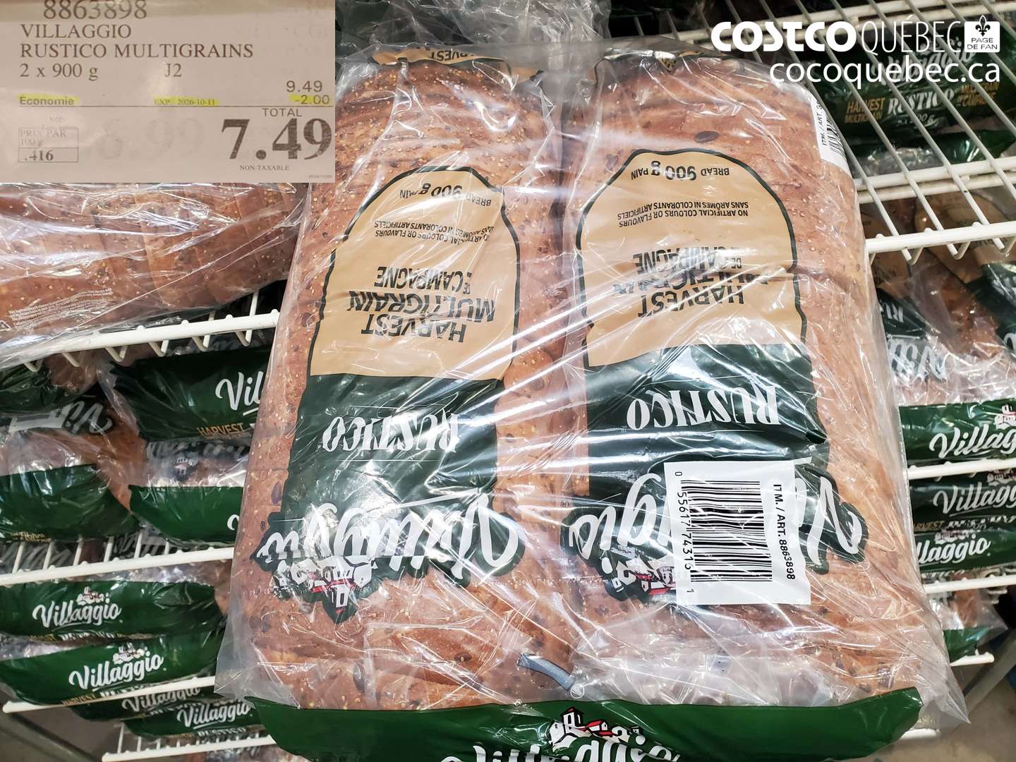 8863898 VILLAGGIO RUSTICO MULTIGRAINS ($2.00 INSTANT SAVINGS EXPIRES ON 2026-10-11) $7.49