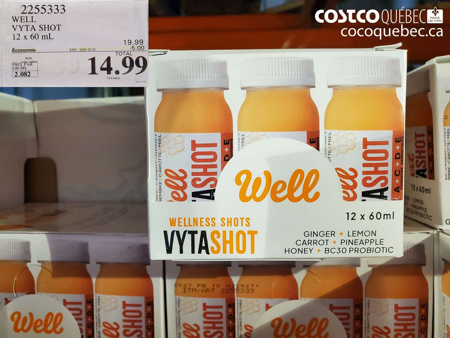 2255333 WELL VYTA SHOT 12 X 60 ML ($5.00 INSTANT SAVINGS EXPIRES ON 2026-10-25) $14.99