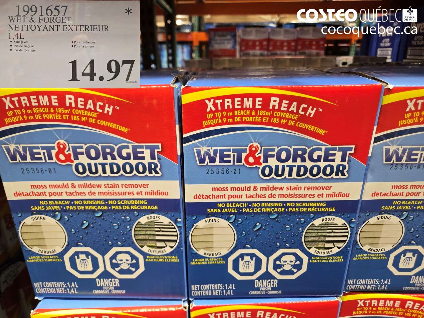 1991657 WET & FORGET NETTOYANT EXTERIEUR 1.4L $14.97