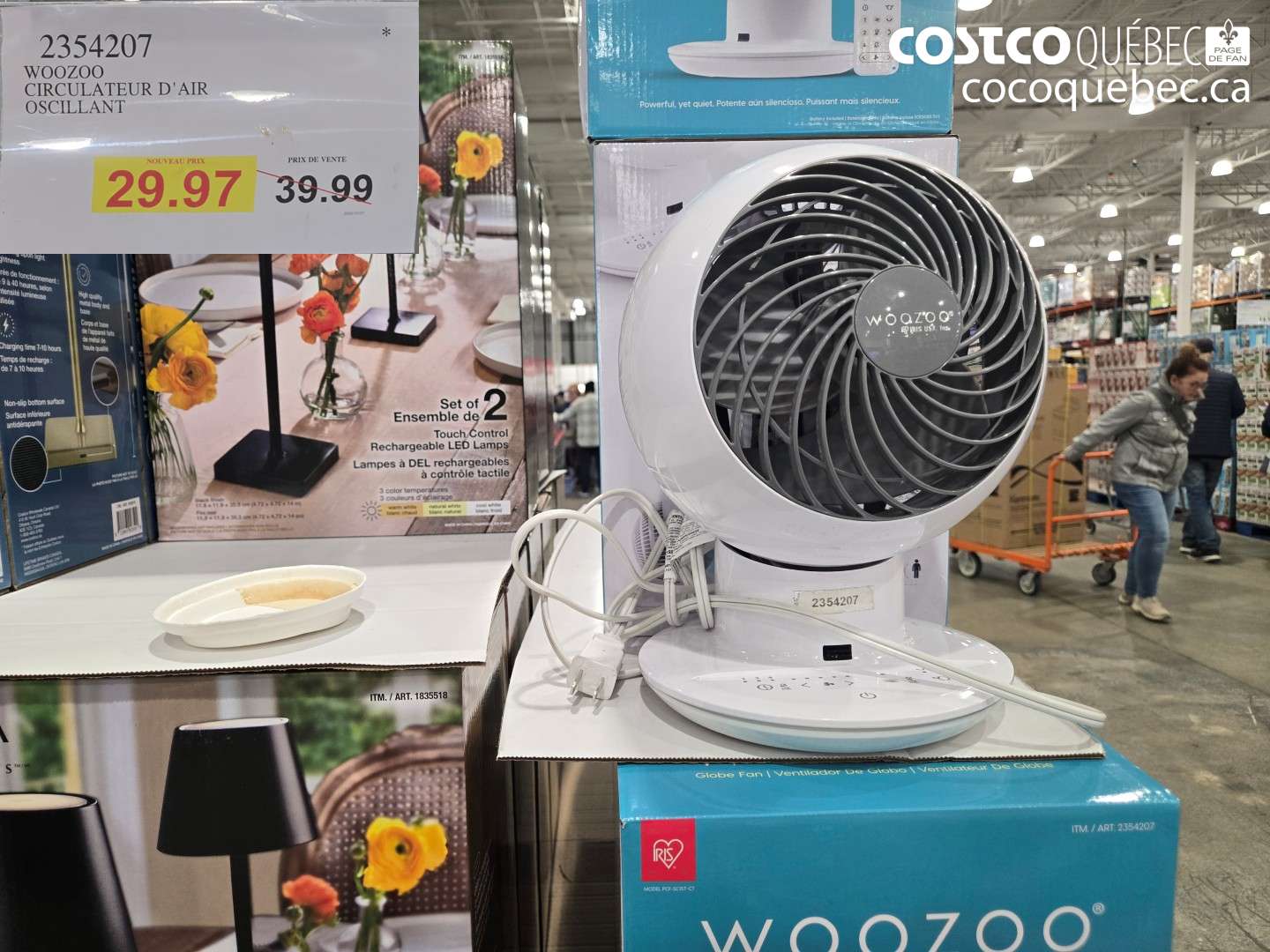 2354207 WOOZOO CIRCULATEUR D'AIR OSCILLANT $29.97