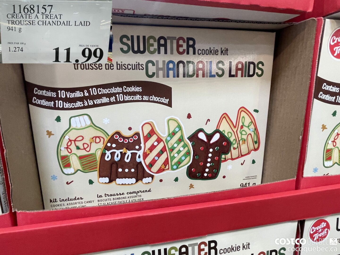 Ugly sweater cookie kit on sale costco