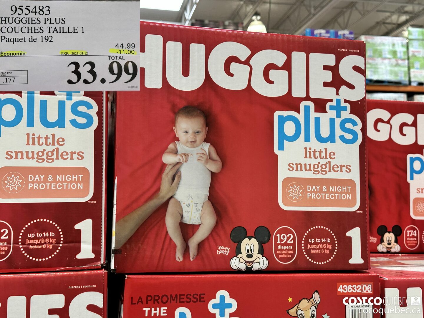 Couches pour bébés Huggies Little Movers Plus, taille 4, 174