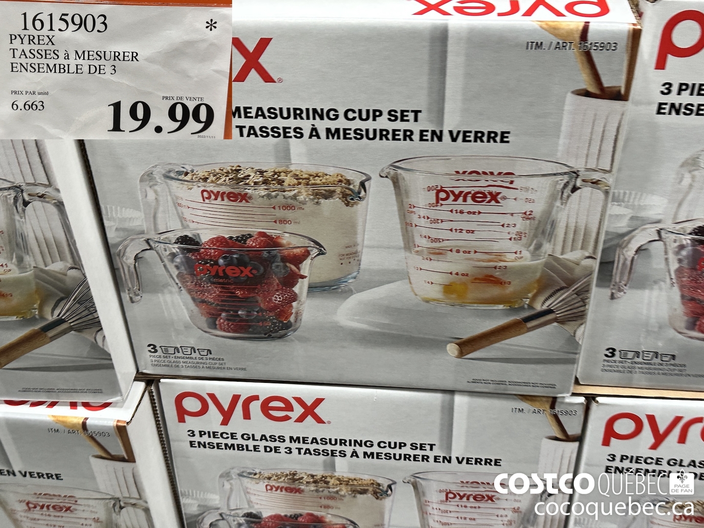 Pyrex 3 piece measuring set $9.97 : r/Costco